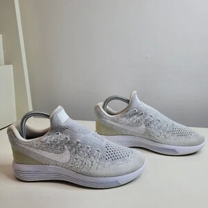 Nike Lunarepic Flyknit 2 863780-101 Gray Running Shoes Sneakers Size Women's 6.5